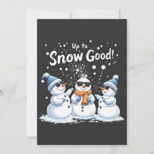 Invitation Jusqu'à Neige Bon Drôle Bonhomme de Neige Noël 
