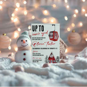 Invitation Jusqu'à SNOW Good! Ski, plaisir d'hiver, enterreme