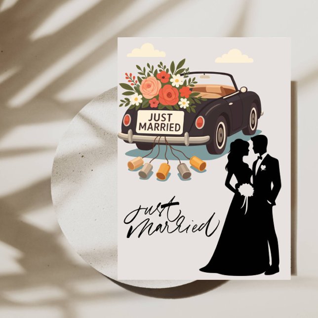 Invitation Just Married Wedding Party-Elegant Modern Newlywed (Créateur téléchargé)