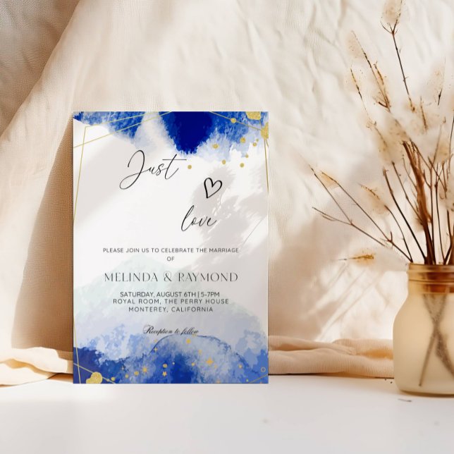 Invitation Juste Aimer Soirée De Mariage Élégante (Créateur téléchargé)