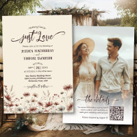 Juste Amour ! Code QR de photo de fleurs sauvages