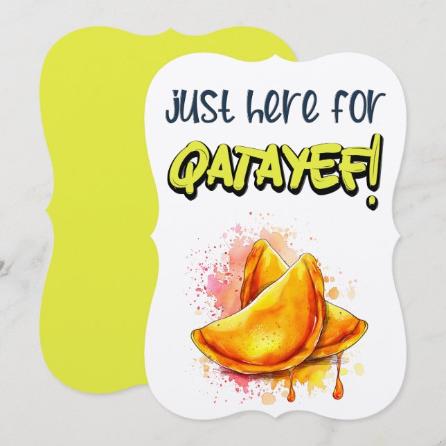 Invitation Juste ici pour le Qatayef ف la matière première po (Devant / Derrière)