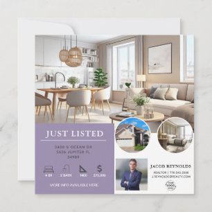 Invitation Juste listé Flyer immobilier
