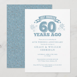 Invitation Juste marié 60ème anniversaire de Mariage