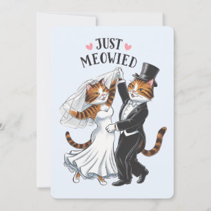 Invitation Juste Meowie marié Couples Chat Drôle Mariage