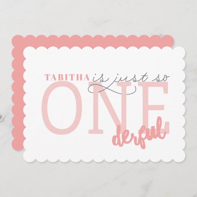 Invitation Juste pour ONEderful (Devant / Derrière)