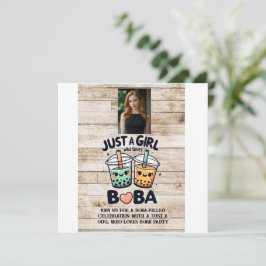 Invitation Juste une fille qui aime le boba