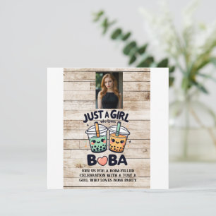 Invitation Juste une fille qui aime le boba