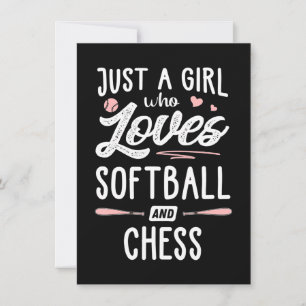 Invitation Juste Une Fille Qui Aime Le Softball Et Le Cadeau 