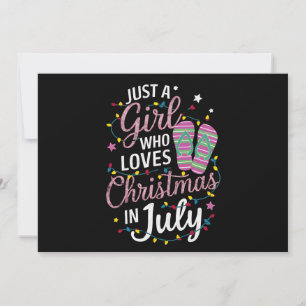 Invitation Juste Une Fille Qui Aime Noël En Juillet D'été