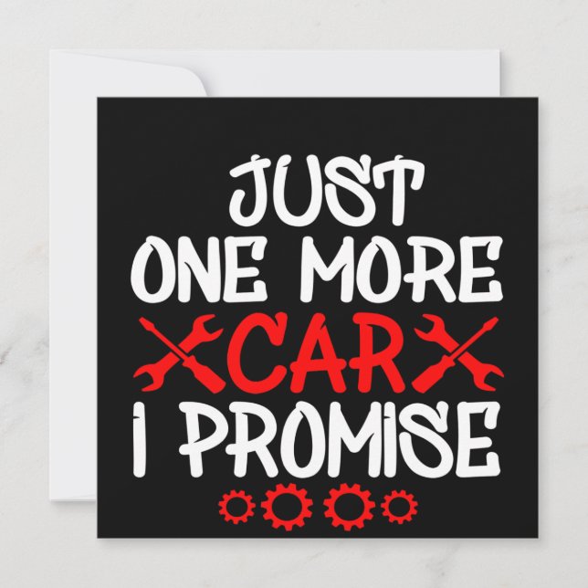 Invitation Juste Une Voiture De Plus Je Promets (Devant)