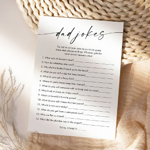 Invitation KAIA Papa plaisante Baby shower Game Card