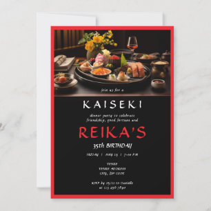 Invitation Kaiseki Chef privé Jalon japonais Anniversaire