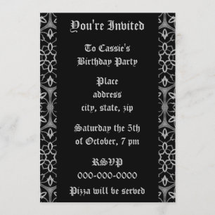 Invitation Kaléidoscope géométrique gothique fête d'anniversa