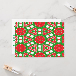 Invitation Kaleidoscopes Rouges, Blancs et Verts