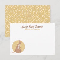 Kangaroo Baby shower Conseils jaunes pour maman