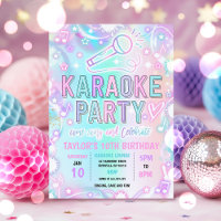 Karaoke Chanter Musique Tie Dye Neon Glow Annivers