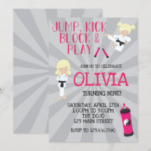 Karate Girl Pink Martial Arts Anniversaire