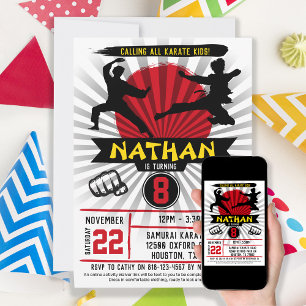 Invitation Karate Kid Arts martiaux Cobra Kai