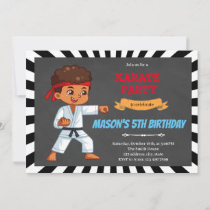 Invitation karaté pour garçon africain