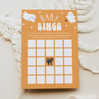 Kawaii Halloween Baby shower Bingo Game Card