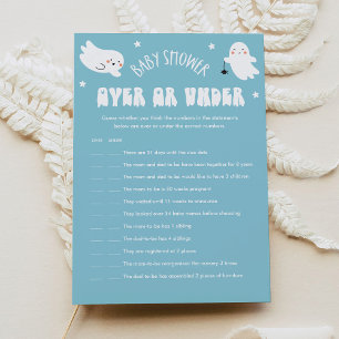 Invitation Kawaii Halloween Plus Ou Moins Baby shower Jeu