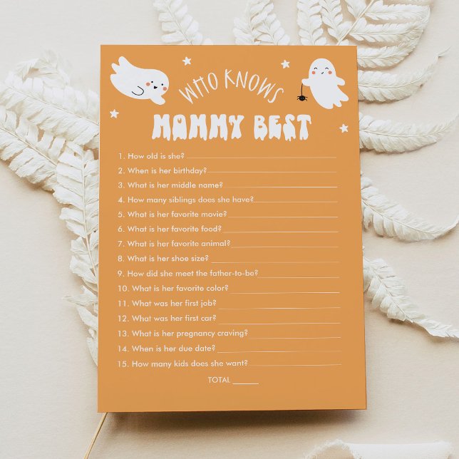 Invitation Kawaii Halloween Qui Connaît Maman Meilleur Jeu De (Créateur téléchargé)