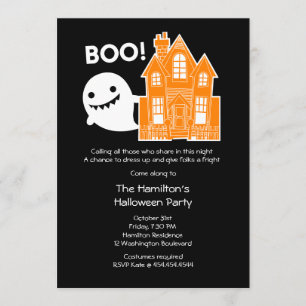 Invitation Kawaii mignon peu d'invitation de Halloween de