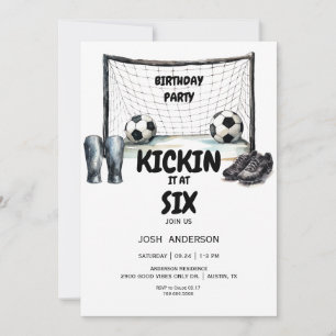 Invitation Kickin it Soccer Anniversaire