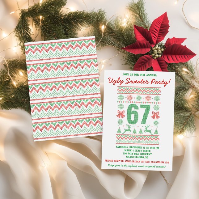 Invitation Kids' 67 Ugly Sweater Holiday Party (Créateur téléchargé)