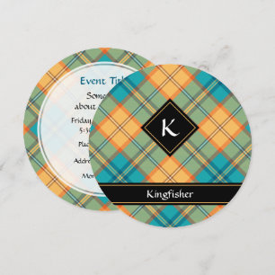 Invitation Kingfisher Tartan