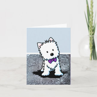 Invitation KiniArt Westie Bow tie