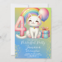 Kit de fête arc-en-ciel pour chaton de 4 ans