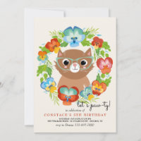 Kitten Avec Lunettes Fête Anniversaire