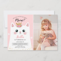 Kitten Meow Fille de la Couronne rose Kitty Chat A