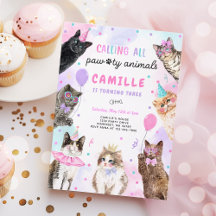 Kitten Party appelant tous les animaux de paille A