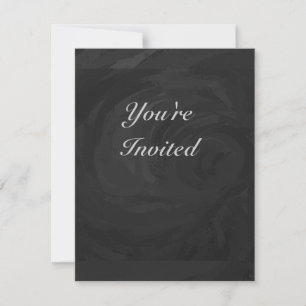 Invitation Kohl Black Monogramme personnalisé