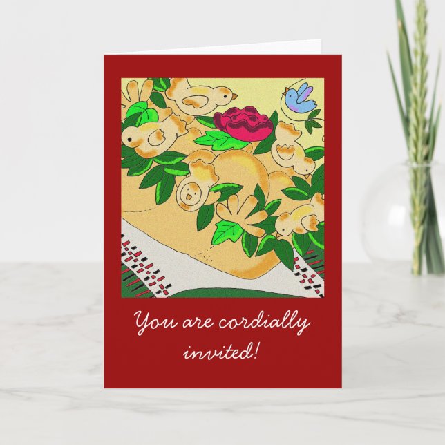 Invitation Korovai pour Mariage ukrainien (Devant)