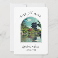 Koyoto Japon mariage Enregistrer la date