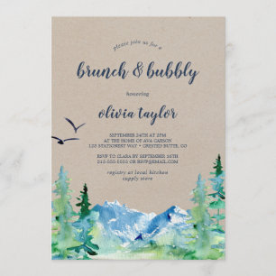 Invitation Kraft Rocky Mountain Brunch et Bubbly