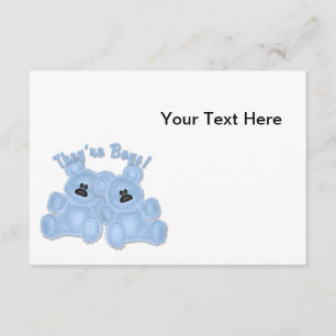 Invitation KRW Ce sont des garçons Twins Blue Nounours Place 