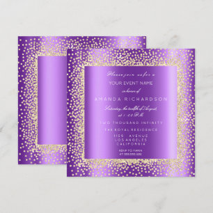 Invitation Krystal Champaigne Paillettes Confetti Violet2