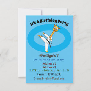 Invitation Kung Fu giraffe