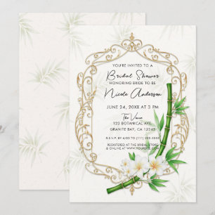 Invitation La Baby Shower de Jardin de Bambou Impérial Tropic
