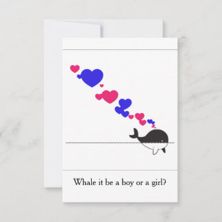 Invitation La baleine, ça doit être un garçon ou une fille ?