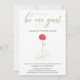 Invitation La beauté et la bête Anniversaire de la fête Invit