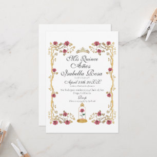Invitation La Bête & la Beauté Mis Quince Ans