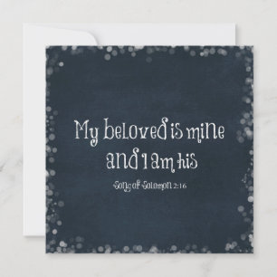 Invitation La Bible Verse : Mon bien-aimé est le mien et je s