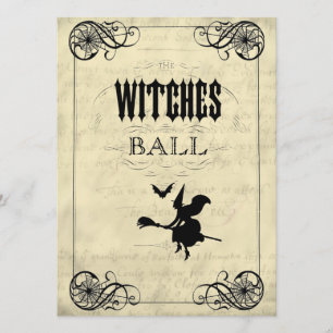 Invitation La boule Halloween de sorcières