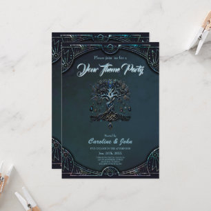 Invitation La brillance de l'arbre de vie les pierres précieu